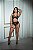 Conjunto em Renda com Cinta liga cor Preto - Imagem 4