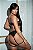 Conjunto em Renda com Cinta liga cor Preto - Imagem 2