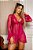 Robe em Tule e Renda cor Rosa Desejo - Imagem 1