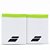 Munhequeira Babolat Logo Jumbo Branco/Lima Pack com 2 - Imagem 1