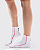 Meia On Running Court Sock Mid Branca/Rosa PP - Imagem 1