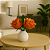 Arranjo De Flores Artificiais Rosas Decorativas Arranjo com Vaso - Imagem 4