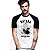Camiseta Raglan branca com manga curta e preta masculina Batera Mão Pesada - Imagem 3