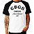 Camiseta Raglan branca com manga curta e preta masculina CBGB - Imagem 1