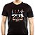 Camiseta rock Beatles x Stones com mangas curtas na cor preta - Imagem 1