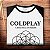 Camiseta Rock Coldplay Head Full of Dreams Raglan tamanho adulto na cor branca com mangas pretas - Imagem 2