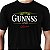 Camiseta rock Guinness para adulto com mangas curtas na cor preta - Imagem 1