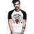 Camiseta Raglan Strange Things Hellfire tamanho adulto na cor branca com mangas pretas - Imagem 3