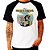 Camiseta Raglan Heavy Metal Show tamanho adulto na cor branca com mangas pretas - Imagem 1