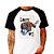 Camiseta Rock Raglan King of Bass tamanho adulto na cor branca com mangas pretas - Imagem 1