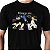 Camiseta rock The Beatles Simpsons Springfield Road tamanho adulto com mangas curtas na cor preta Premium - Imagem 1