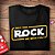 Camiseta rock May the Rock Be With You tamanho adulto com mangas curtas na cor preta - Imagem 2