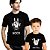 Kit Camisetas Premium Roquenrou Masculina e Infantil Unissex Pretas de mangas curtas Tal Pai tal filho Rock n´Roll - Imagem 1