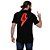 Camiseta rock Camiseta AC/DC Power Up - Lightning tamanho adulto masculina com mangas curtas na cor preta Rock Classics - Imagem 3