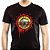 Camiseta rock Guns n Roses Logo Sangue masculina tamanho adulto com mangas curtas na cor preta Classics - Imagem 1