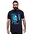 Camiseta Iron Maiden Fear Of The Dark masculina para adulto com mangas curtas na cor azul marinho - Imagem 2