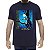 Camiseta Iron Maiden Fear Of The Dark masculina para adulto com mangas curtas na cor azul marinho - Imagem 1