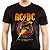 Camiseta AC/DC For Those About To Rock tamanho adulto na cor preta Classics - Imagem 1