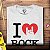 Camiseta premium I Love Rock n Roll para adulto com mangas curtas na cor branca - Imagem 2