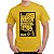 Camiseta Lá vem o sol para adulto com mangas curtas na cor mostarda - Imagem 1