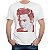 Camiseta rock Elvis Presley Caligrama tamanho adulto com mangas curtas na cor branca Premium - Imagem 1