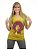 Camiseta rock Hendrix Caligrama tamanho adulto com mangas curtas na cor mostarda - Imagem 3