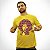 Camiseta rock Hendrix Caligrama tamanho adulto com mangas curtas na cor mostarda - Imagem 4
