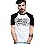 Camiseta rock Red Hot Vintage masculina tamanho adulto raglan branca com mangas pretas - Imagem 3