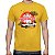 Camiseta rock Red Hot Californication tamanho adulto com mangas curtas na cor mostarda - Imagem 1