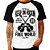 Camiseta rock Keep On Rockin in a Free World Raglan masculina tamanho adulto raglan branca com mangas pretas - Imagem 1