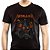 Camiseta rock Metallica Lars Drums masculina tamanho adulto com mangas curtas na cor preta Classics - Imagem 1