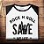 Camiseta rock Raglan Rock n Roll Save My Life tamanho adulto com mangas curtas na cor preta Premium - Imagem 2