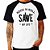 Camiseta rock Raglan Rock n Roll Save My Life tamanho adulto com mangas curtas na cor preta Premium - Imagem 1