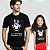 Kit Camisetas Masculina e Infantil Unissex Pretas de mangas curtas Tal pai tal filha Eu Curto Rock com minha filha - Imagem 1