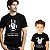 Kit Camisetas Masculina e Infantil Unissex Pretas de mangas curtas Tal pai tal filho Eu Curto Rock com meu pai - Imagem 1