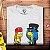 Camiseta rock Axl Bart e Milhouse Slash tamanho adulto com mangas curtas na cor Branca Premium - Imagem 2