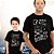 Kit Camisetas Premium Roquenrou Masculina e Infantil Unissex Pretas de mangas curtas Tal Pai tal filho Born to be Wild - Imagem 1