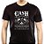 Camiseta rock Johnny Cash tamanho adulto com mangas curtas na cor Preta Premium - Imagem 1