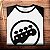 Camiseta Raglan Bass Headstock tamanho adulto na cor branca com mangas pretas - Imagem 2