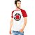 Camiseta rock Red Hot Chili Peppers raglan logo masculina tamanho adulto branca com mangas vermelhas - Imagem 1