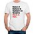 Camiseta Baixo Batera Guitarra Vocal Rock & Roll tamanho adulto com mangas curtas na cor Branca Premium - Imagem 1