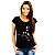 Camiseta Mona lisa Dj tamanho adulto com mangas curtas na cor Preta Premium - Imagem 3
