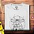 Camiseta Rock Batera Vitruviano tamanho adulto com mangas curtas Premium na cor banca - Imagem 2