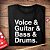 Oferta Relâmpago - Camiseta Preta G masculina Voice & Guitar & Bass & Drums Premium - Imagem 1