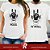 Kit 2 Camisetas Premium brancas com a plavra Rock Feminina e N Roll Masculina - Imagem 1