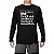 Camiseta rock Sou Eclético tamanho adulto com mangas longas na cor preta masculina - Imagem 1