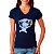 Camiseta Snoopy Nevermind tamanho adulto com mangas curtas na cor azul marinho Premium - Imagem 4