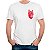 Camiseta Coração de Roqueiro tamanho adulto com mangas curtas na cor branca Premium - Imagem 1