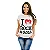 Oferta Relâmpago - Camiseta P Feminina Branca I Love Rock and Roll Premium - Imagem 1