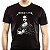 Camiseta Premium Mona Lisa Rock n Roll tamanho adulto com mangas curtas na cor preta - Imagem 1